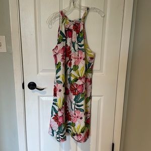 Tommy Bahama Hibiscus Halter Linen Shift- large